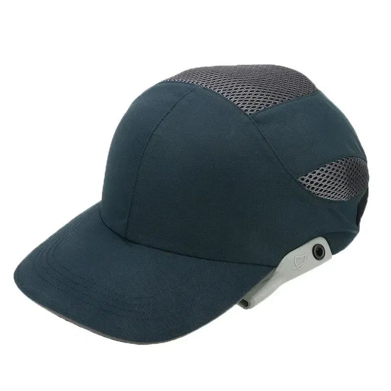 Color: Black - Safety Bump Cap with Reflective Stripes Lightweight and Breathable Hard Hat Head Helmet Workplace Construction Site Hat Black
