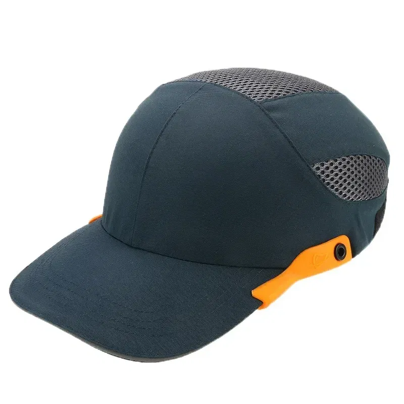 Color: Black - Safety Bump Cap with Reflective Stripes Lightweight and Breathable Hard Hat Head Helmet Workplace Construction Site Hat Black