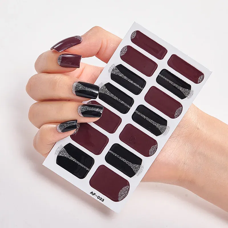Color: WHITE - Designer Nail Decals Sticker For Nails Foil Nail Art Stickers 2020 Fashion Nail Minimalist Design Minimalist Design