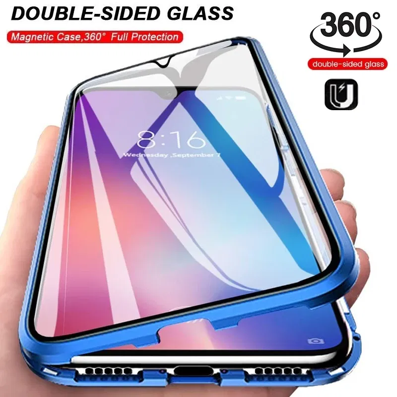 Color: black, Bundle: Case & Screen Protector, Material: Microfiber - 360 ?°Full Protection Metal Frame Magnetic Case For OPPO Reno 10 11 Pro 7 4G 7 Z 8 Lite 8Z 5G Double-Sided Glass Cover Cases