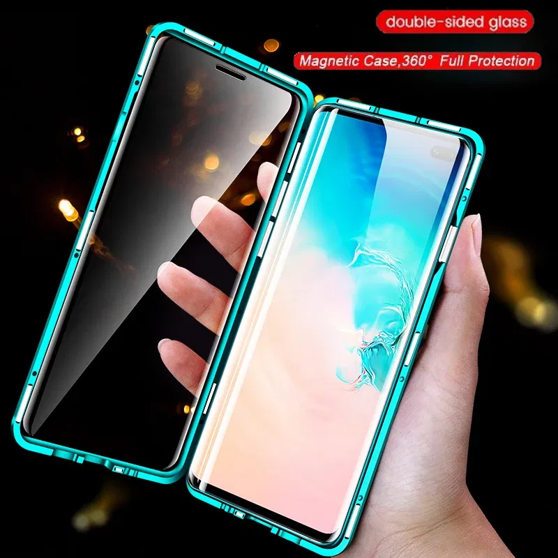 Color: black, Bundle: Case & Screen Protector, Material: Microfiber - 360 ?°Full Protection Metal Frame Magnetic Case For OPPO Reno 10 11 Pro 7 4G 7 Z 8 Lite 8Z 5G Double-Sided Glass Cover Cases