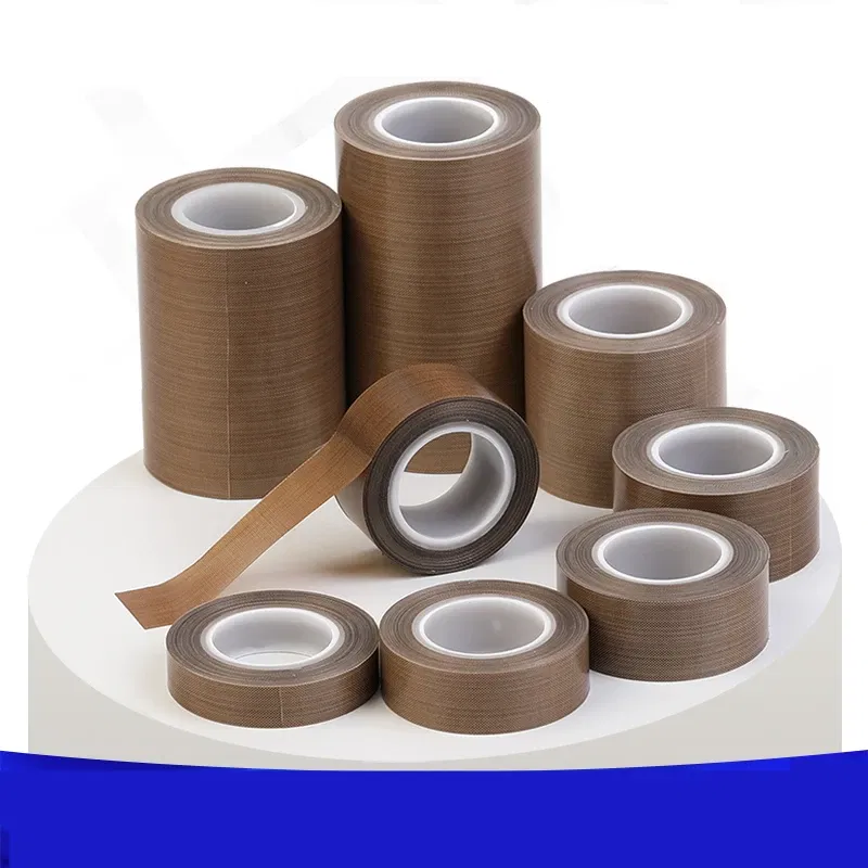 Length: 1m, Thickness: 1.2mm, Width: 10mm - 0.18mm 300 Degree High Temperature Resistance Adhesive Tape Cloth Heat Insulation Sealing Machine PTFE Tape