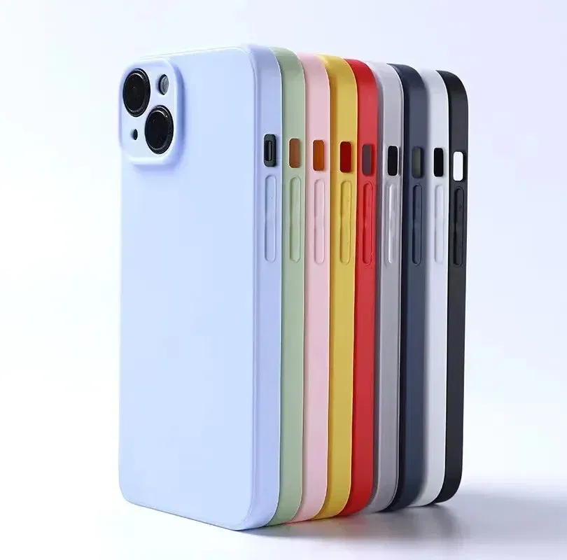 Color: Blue, Material: Artificial Leather - Luxury Silicone Phone Case for iPhone 11 12 13 14 15 Pro Max Mini Soft Candy Cover for iPhone XR XS Max 7 8 Plus SE 2020 Cases