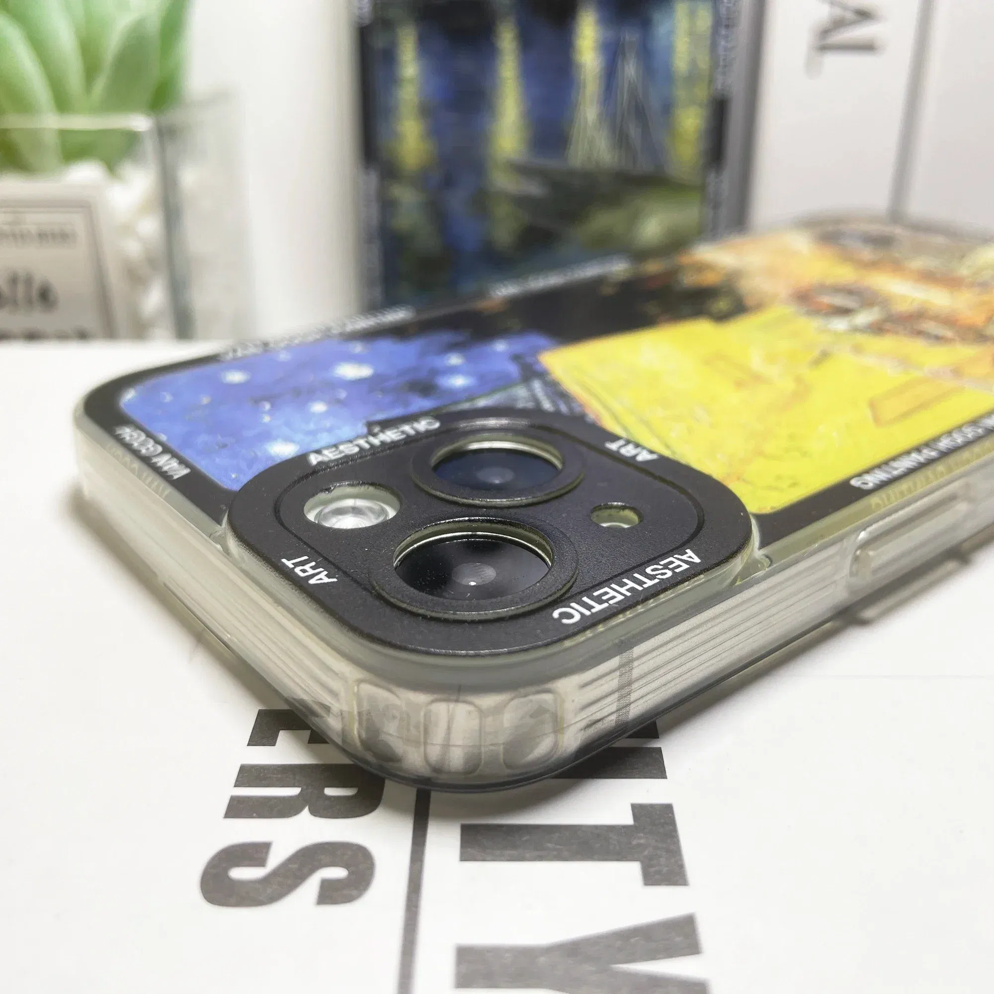 Color: Clear, Material: Plastic - Van Gogh Art Aesthetic Phone Case For iPhone 16 15 14 13 12 11 Pro Max Mini XS X XR SE 8 7 Plus Sunflowers The Starry Night