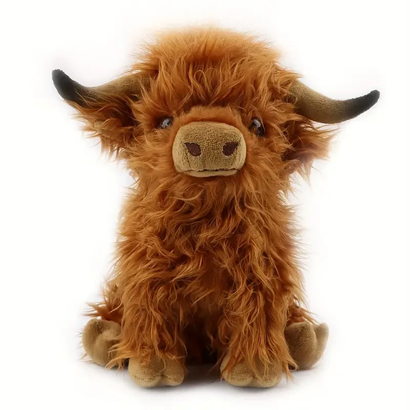 27cm Cute Highland Cattle Plush Toy