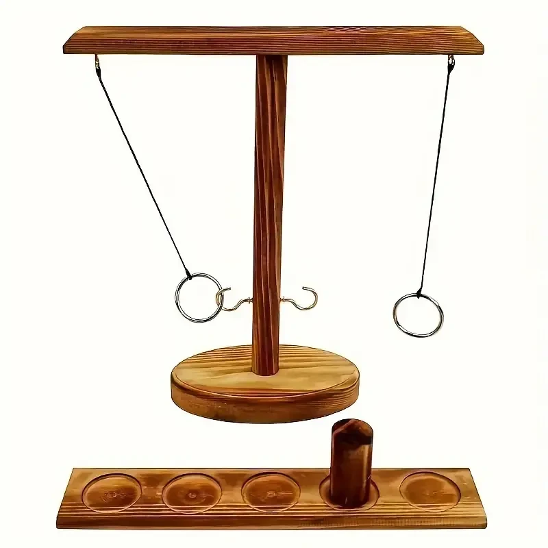 Ultimate Wooden Hook and Ring Combat Game Set