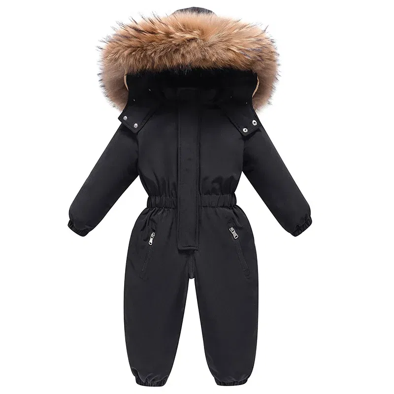 Color: Turquoise, Kid Size: 12M - 2024 New Cute Simple Children's One-piece Down Jacket 1-6 Years Old Outdoor Skiwear Jacket Crawling Suit Boys Girls Onesie