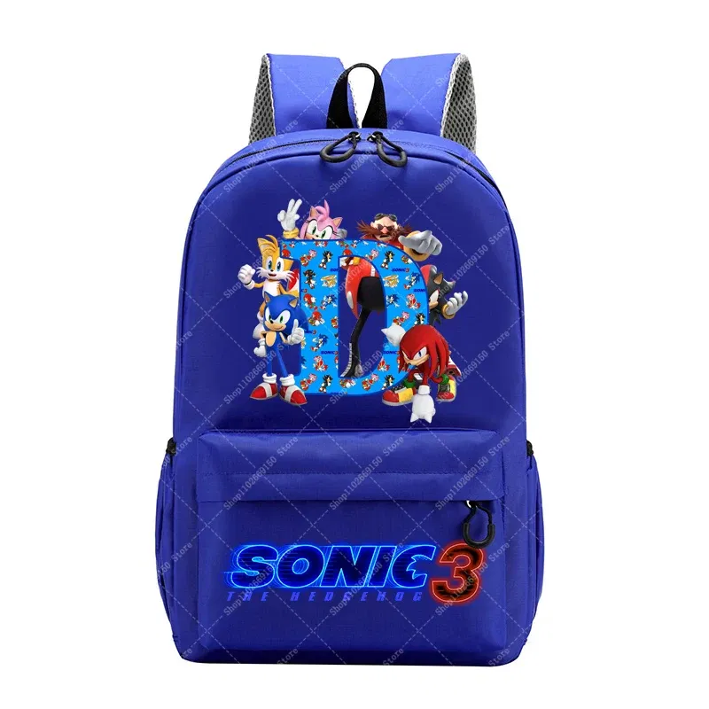 Color: DARK GRAY, Size: 40cm - Sonics Children Cartoon Schoolbag Kids Anime Cute Backpack Boy Fashion Knapsack Student Casual Shoulders Book Bag Xmas Gift 2025