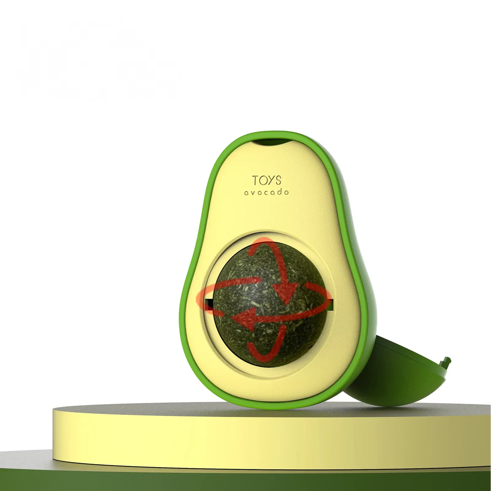 Color: WHITE, Ships From: CHINA - Cat Licking Toys Natural Catnip Wall Stickers Avocado Style Galls Fruit Cat Treats Clean Intestinal Cleansing Tune Cat Grass