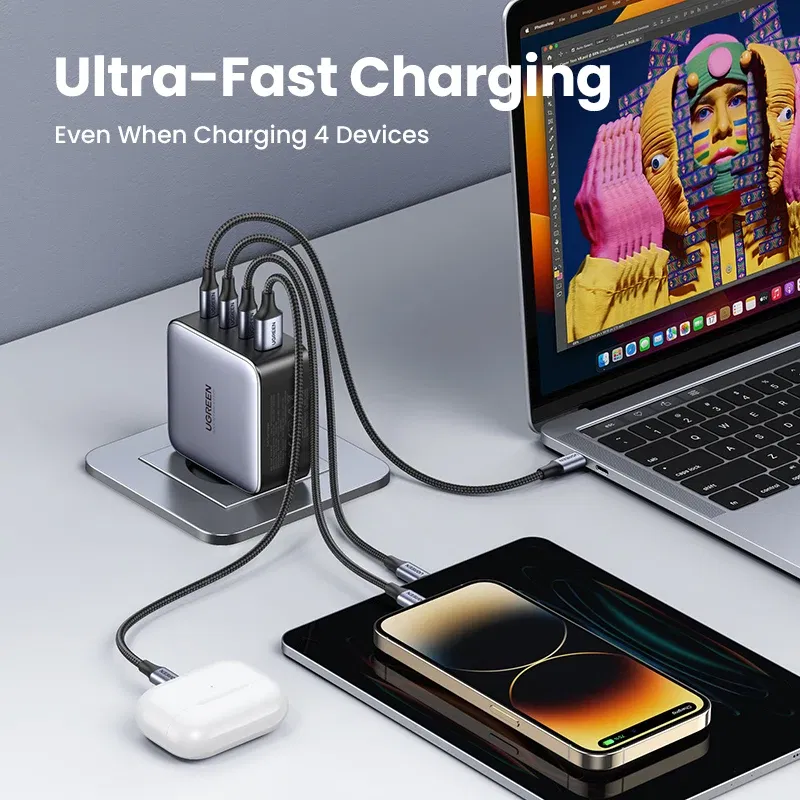 Plug Type: BR, Ships From: CHINA - UGREEN 100W GaN Charger USB C PD Fast Charger QC4.0 3.0 Quick Charge Phone Charger For iPhone 15 14 13 Pro Macbook Laptop Tablet