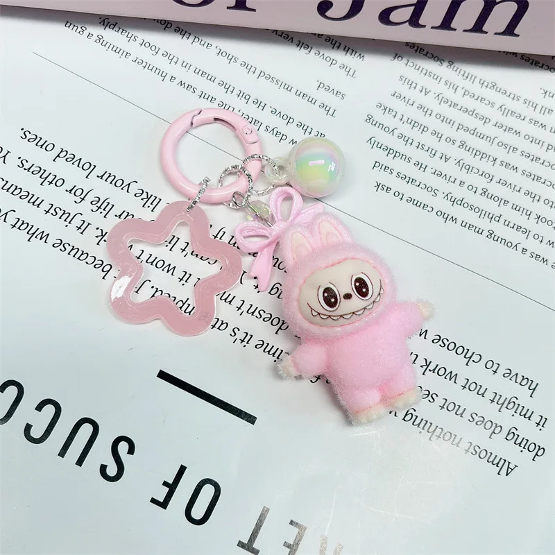 Color: Red, Ships From: CHINA - Cute flocking anime keychains, charming 3D accessories, car key rings, jewelry, cartoon phone pendants, gifts