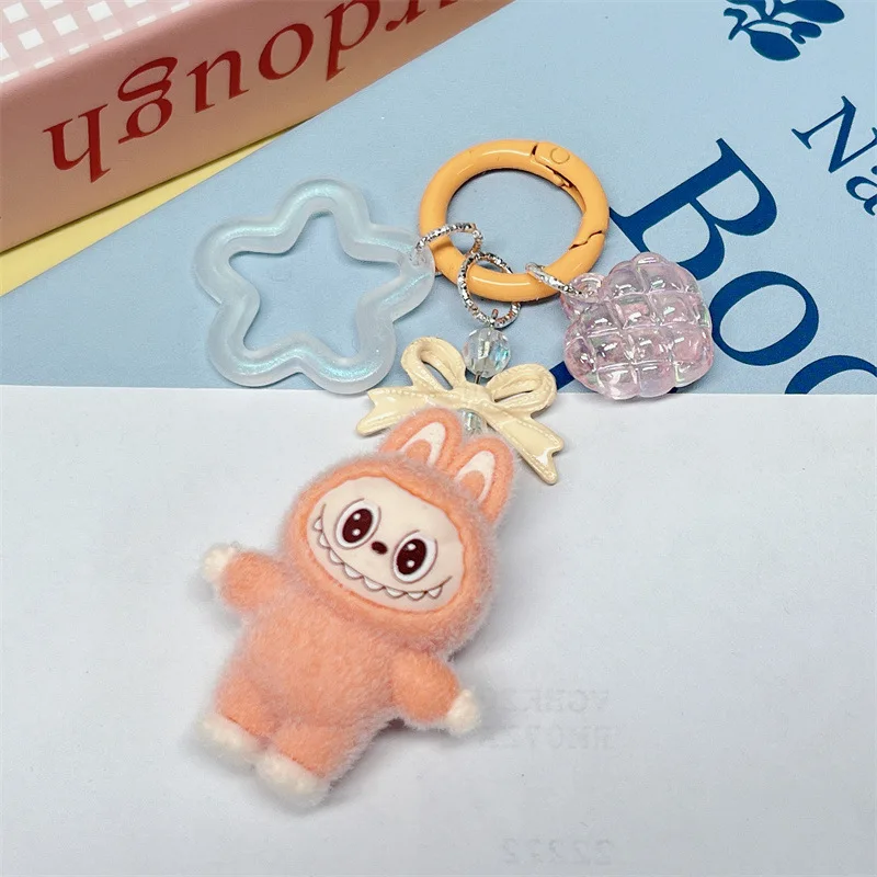 Color: Red, Ships From: CHINA - Cute flocking anime keychains, charming 3D accessories, car key rings, jewelry, cartoon phone pendants, gifts