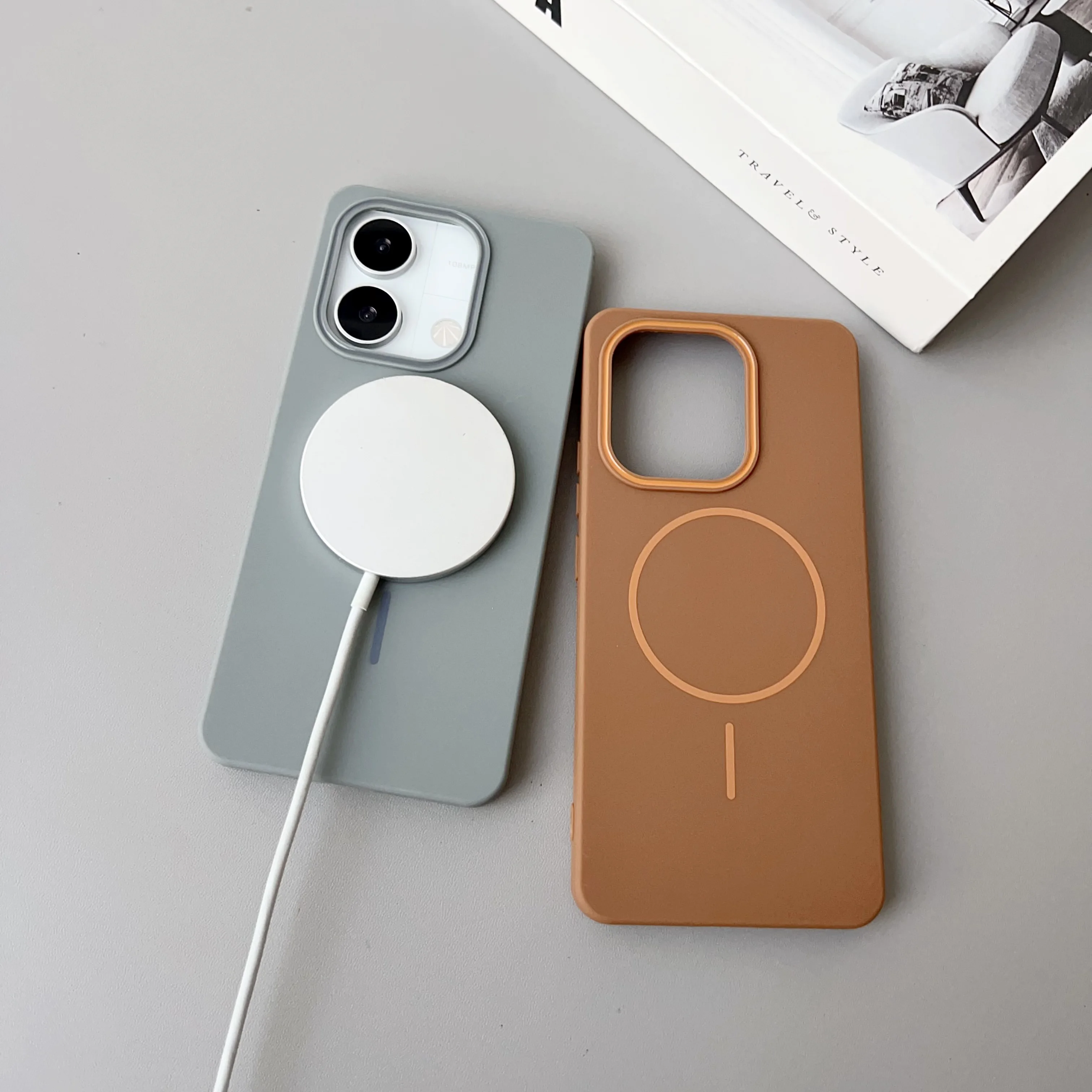 Color: Gold, Compatibility by Model: Redmi Note 14 Pro 4G (Global) - NEW  For Redmi Note 14 13 Pro A4 A5 4G 5G skin sensitive original thin circle magnetic solid color phone protective case