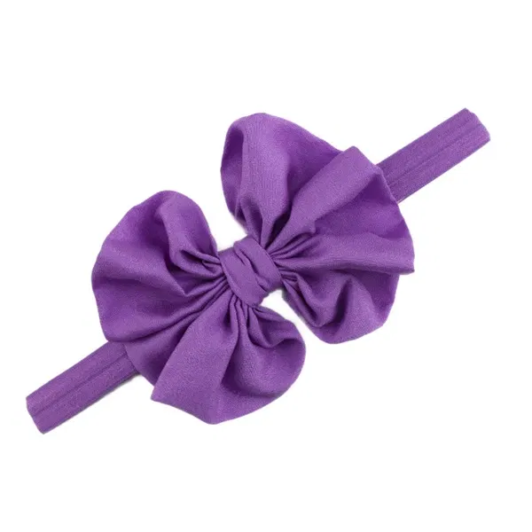 Color: Mint - Baby girls hair bow flower Headband Kids Girls Bowknot Elastic Hair Band Headwear Newborn Head Band children hair Accessories