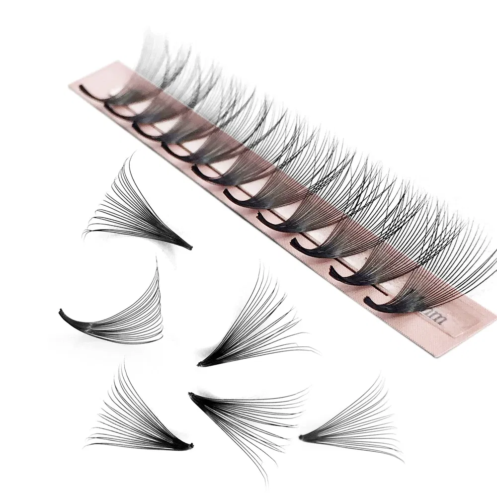 Color: Black & Silver, Curl: D, Thickness: 0.07mm, Length: 14mm, Ships From: CHINA - Goddess 12D/14D/16D/20D Premade Fan Eyelash Extensions Natural Soft Russian Volume Lashes Faux Mink Individual Lash Extensions