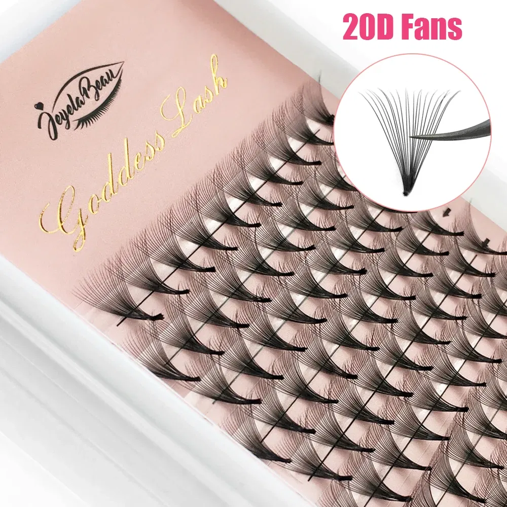 Color: Black & Silver, Curl: D, Thickness: 0.07mm, Length: 14mm, Ships From: CHINA - Goddess 12D/14D/16D/20D Premade Fan Eyelash Extensions Natural Soft Russian Volume Lashes Faux Mink Individual Lash Extensions