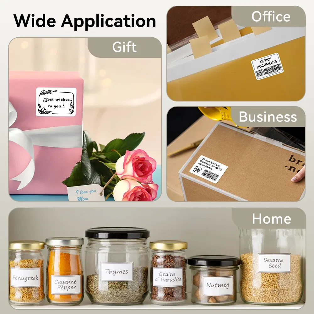 Color: GOLD - Phomemo Label Maker Paper M110 Label Adhesive Paper White Waterproof Thermal Sticker for M110 M221 M200 M220 Portable Printer