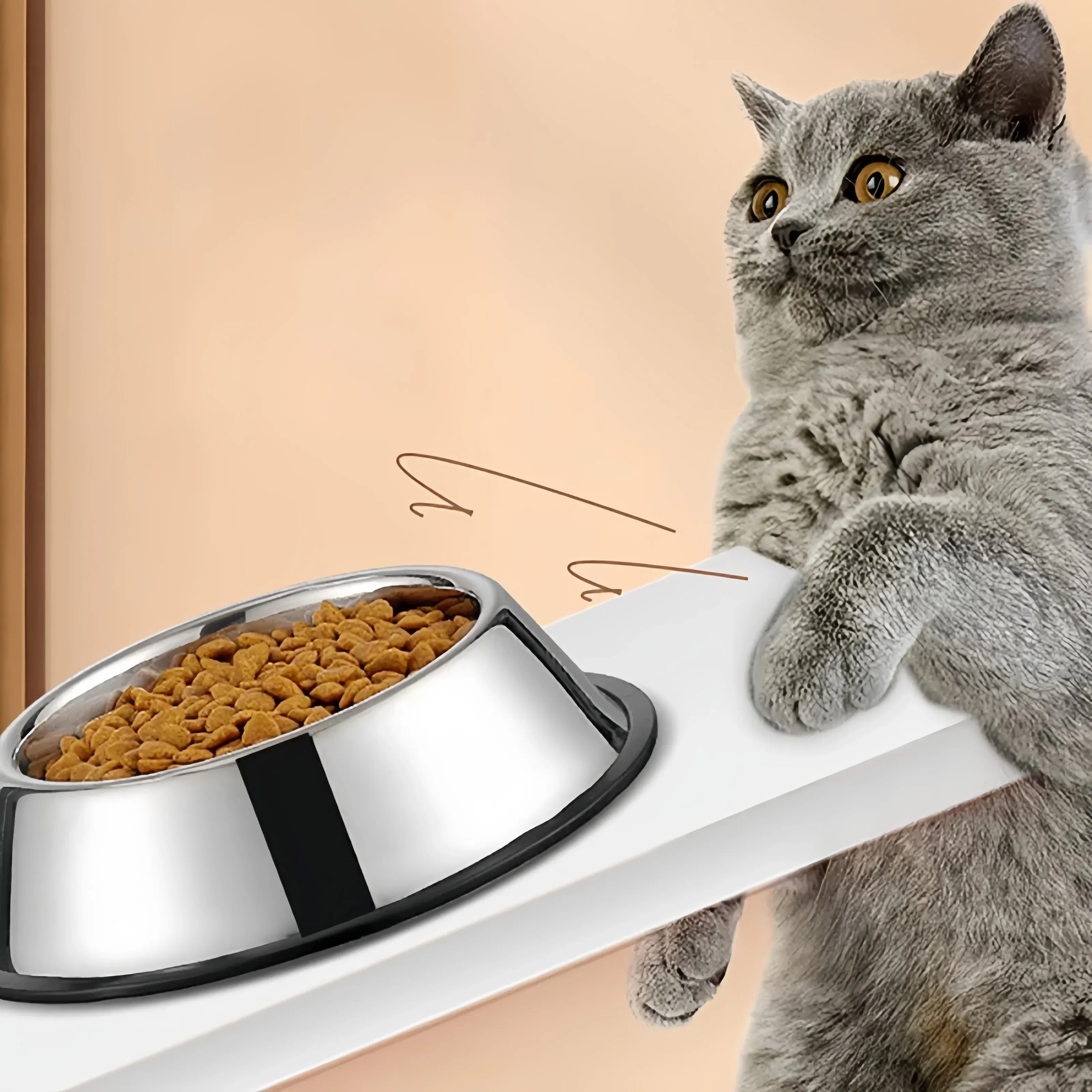 Color: Red, Size: S - Pet Dog Cat colours Stainless Steel Bowl Pet Feeding Bowl Cat and Dog Drinking Bowl Metal Feeder Bowl Durable Easy To Clean bowl