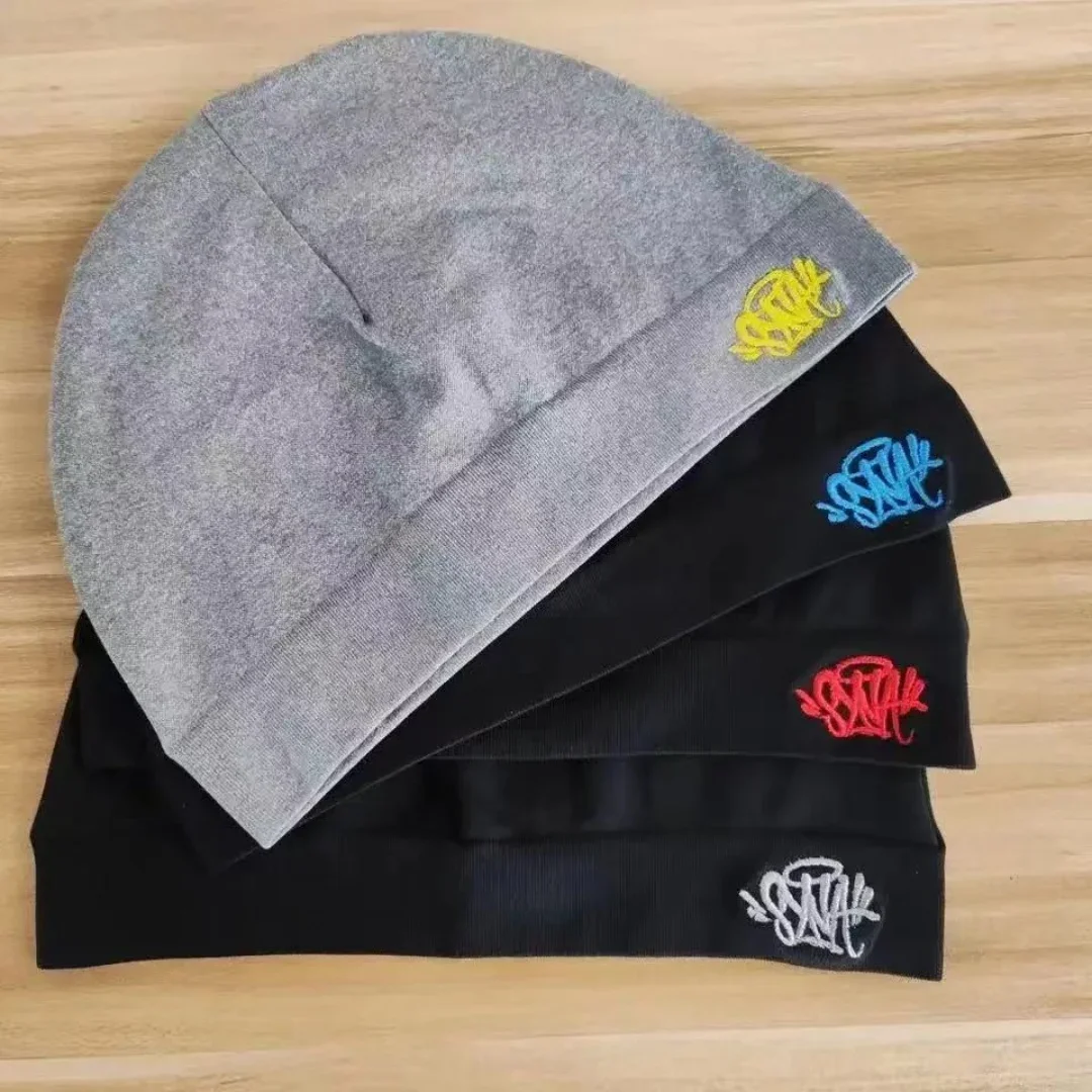 Color: black, Size: One Size - Sy-na Beanie Hat Men Women Paragraph Quality Cap 2024 New Knitting Y2k Warm Beanies Syna Running Cap Sy-na World Skull Beanie