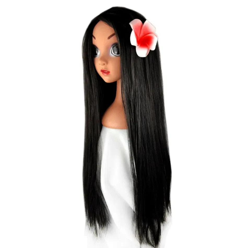 Color: green - Girl Princess Cosplay Wig Children Mermaid Wig Princess Hair Accessories Carnival Party Wig Princess Dress Accessories Matching