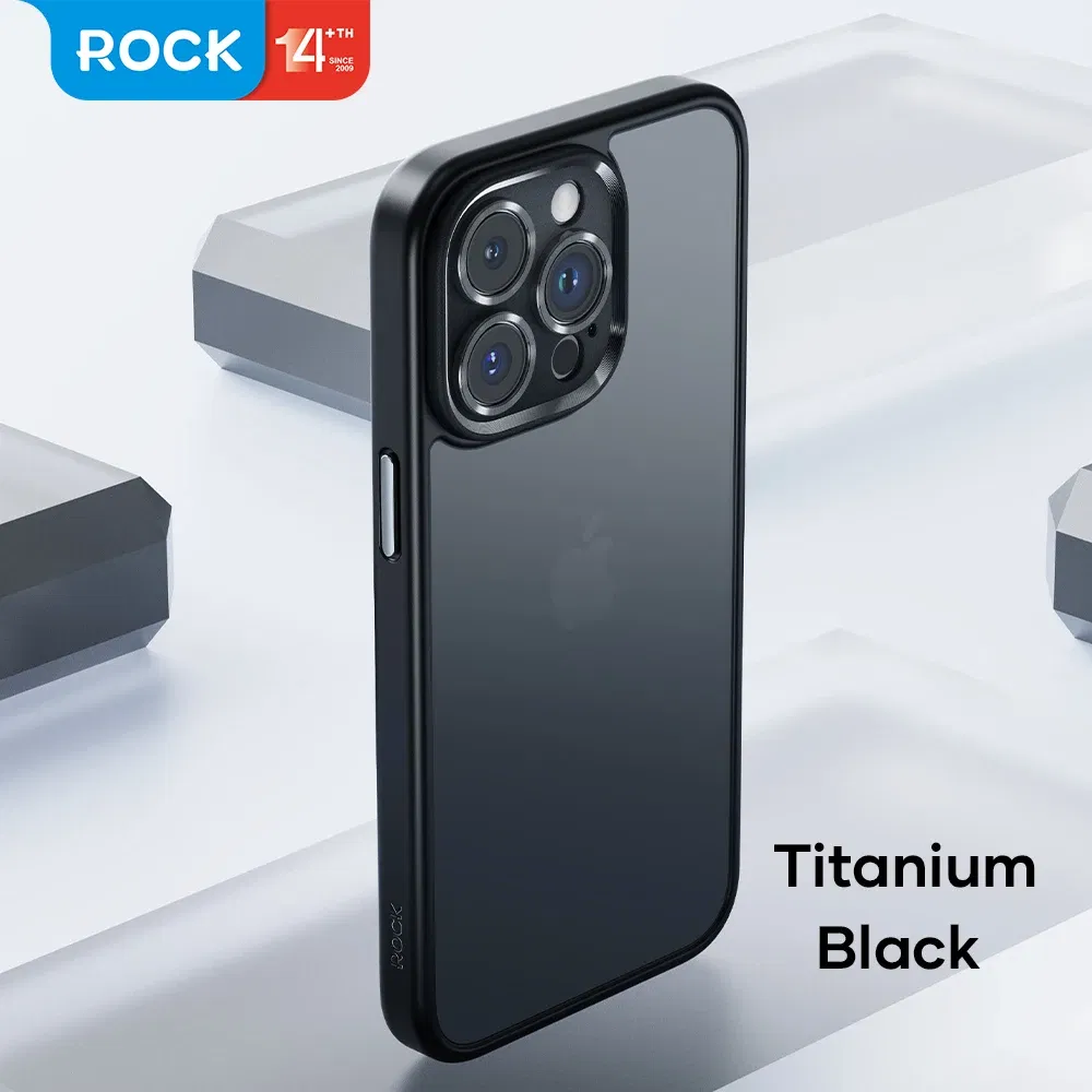 Color: WHITE, Material: ABS - ROCK Translucent Case for iPhone 15 Pro Max Cover 2023 Anti-knock Matte TPU Bumper Case for iPhone 15 Pro 15 Plus PC Back Cover