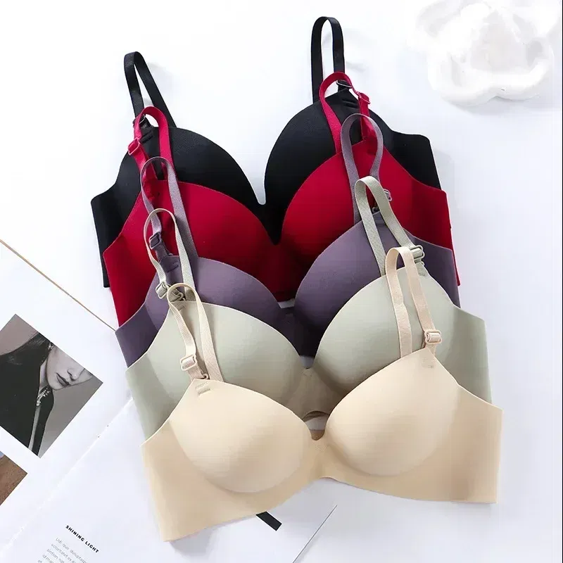 Color: black, Bands Size: 36, Cup Size: B - Women Seamless Bra Sexy Push Up Bralette No Wire Girls Students Breathable Lingerie Fashion 3/4 Cup Wireless Female Lingerie
