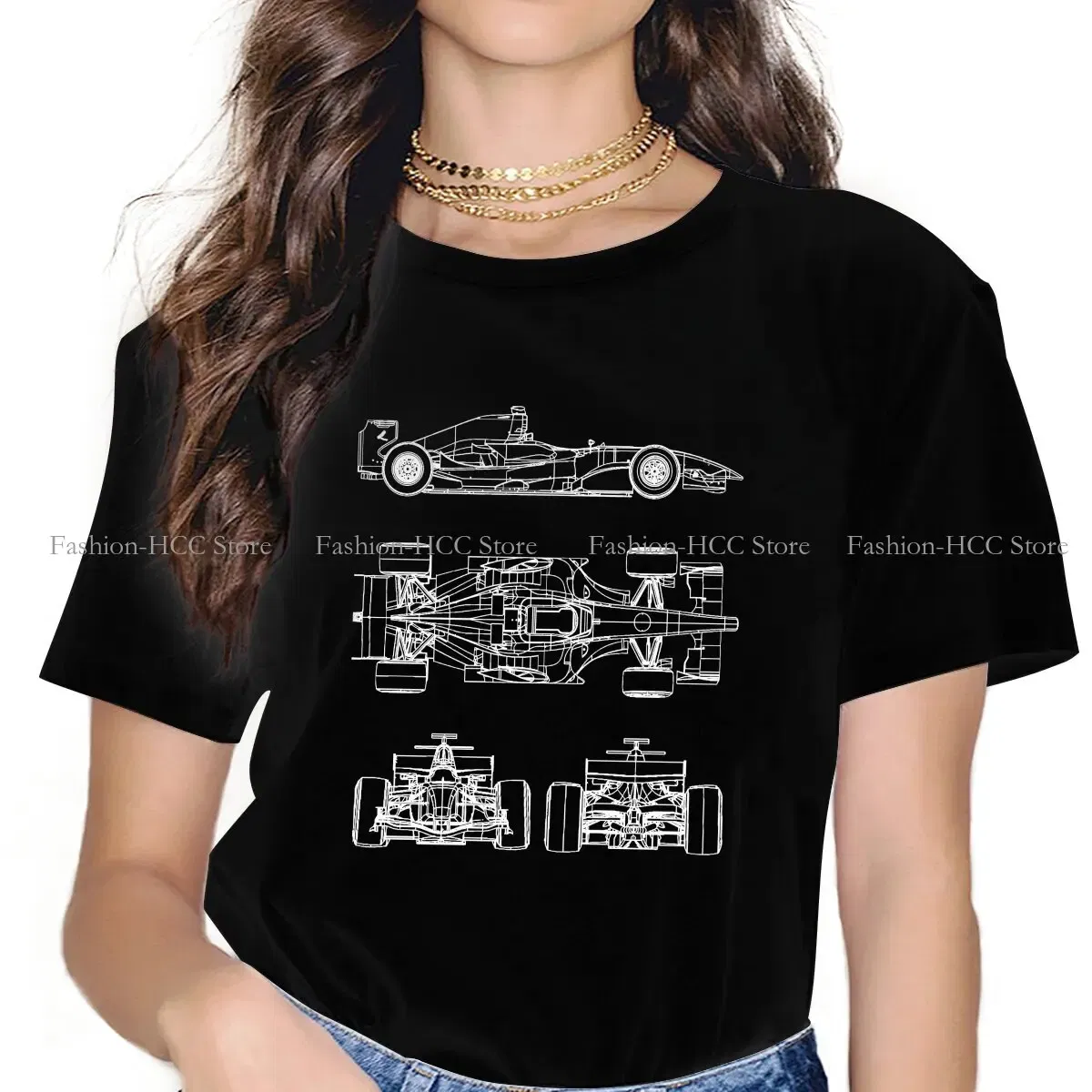 Color: black, Size: S - Race Car Project Special Polyester TShirt Formulate 1 Top Quality Creative Clothes T Shirt Stuff