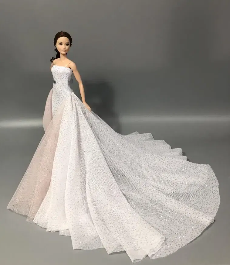 Color: Silver - fashion outfits Collector's Edition case for barbie wedding dress Doll clothes Princess Cute Birthday Children's Day Gift Girl