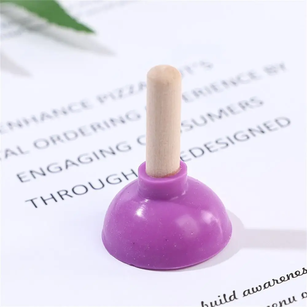 Color: Yellow - Mini Colorful Toilet Shape Plunger Phone Holder Sucker Stand Tiny Plunger Magic Tricks Inspired Looking For Card Professional