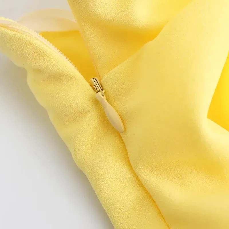 Color: Beige, Size: M - Asymmetrical Strapless Top Lemon Yellow Women Sleeveless Lady Female Clothes Slim Fit Suspenders Tube Top Off Shoulder