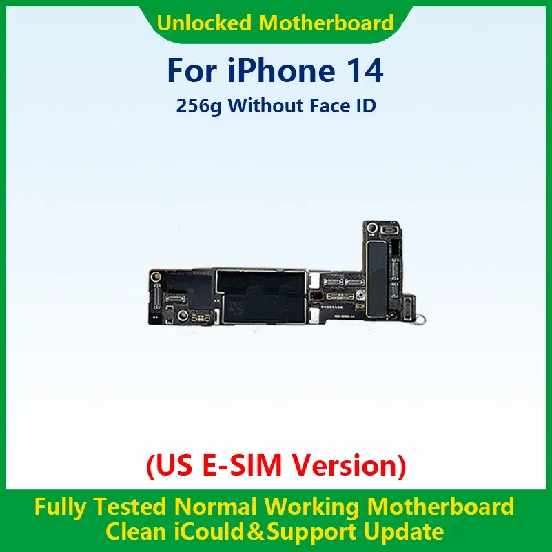 Color: Blue/Black, Ships From: CHINA - Top 100%Working Fully Tested Mainboard For iPhone 14 Pro Max Unlocked Motherboard With Face ID Cleaned iCloud US E-SIM Version