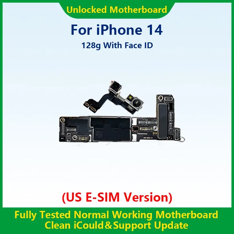 Color: Blue/Black, Ships From: CHINA - Top 100%Working Fully Tested Mainboard For iPhone 14 Pro Max Unlocked Motherboard With Face ID Cleaned iCloud US E-SIM Version
