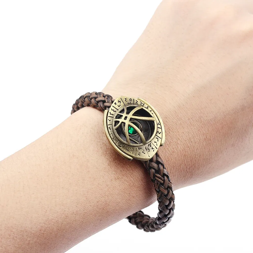 Metal Color: Hot Stamping, Ships From: CHINA - Marvel Superhero The Avengers Bracelet Iron Man Spiderman Mask Handmade Woven Leather Rope Bangle Charm Jewelry Accessory