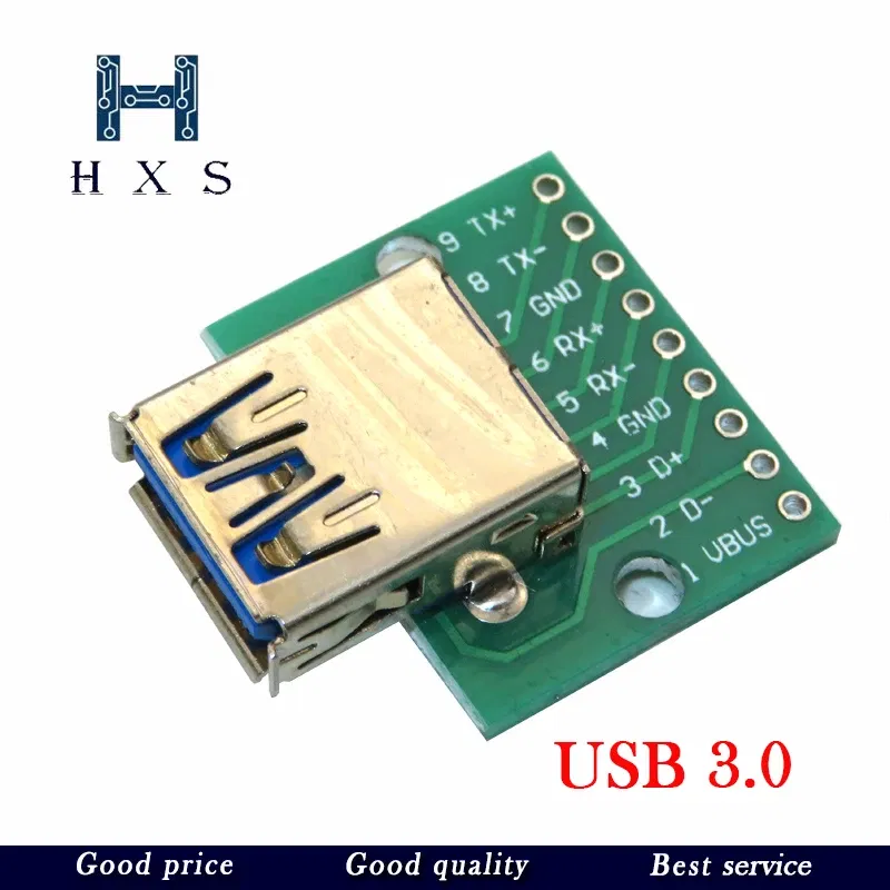 Color: Brown - 5pcs Micro Mini USB USB A Male USB 2.0 3.0 A Female USB B Connector Interface to 2.54mm DIP PCB Converter Adapter Breakout Board