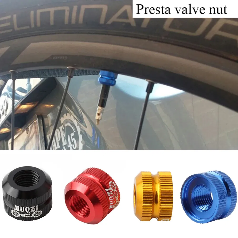 Color: black - 12*8.5mm Bike Vacuum Tire Law Mouth Nut Bicycle Valve Cover Replacement Tools Cycling Tire Repair Maintain Accessories