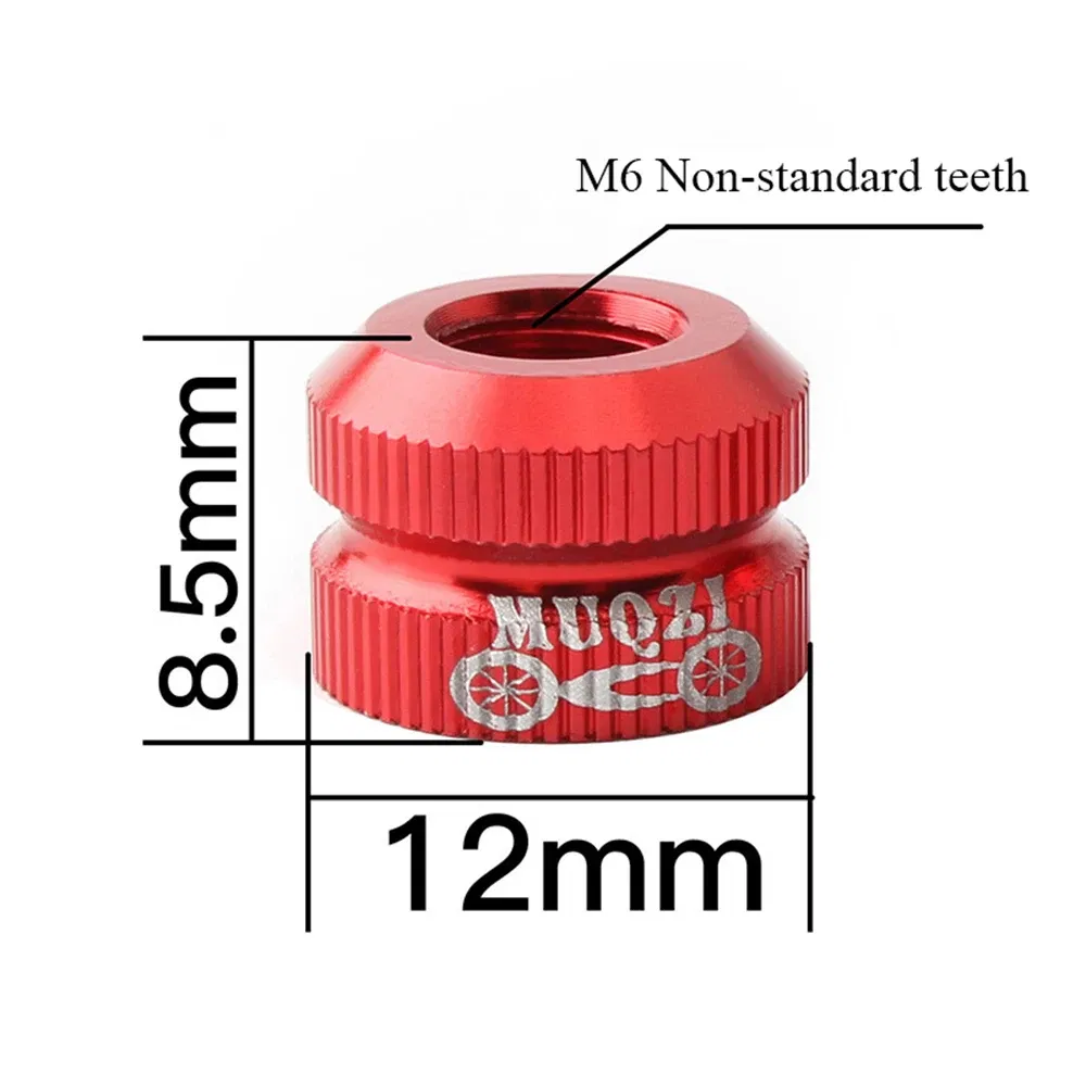 Color: black - 12*8.5mm Bike Vacuum Tire Law Mouth Nut Bicycle Valve Cover Replacement Tools Cycling Tire Repair Maintain Accessories