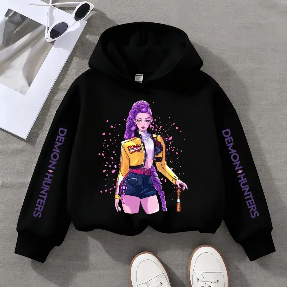 Color: Dark Grey, Kid Size: 104 - Kpop Witch Hunt Children's clothing, including men's and women's spring and autumn hoodies and fashionable sweatshirts