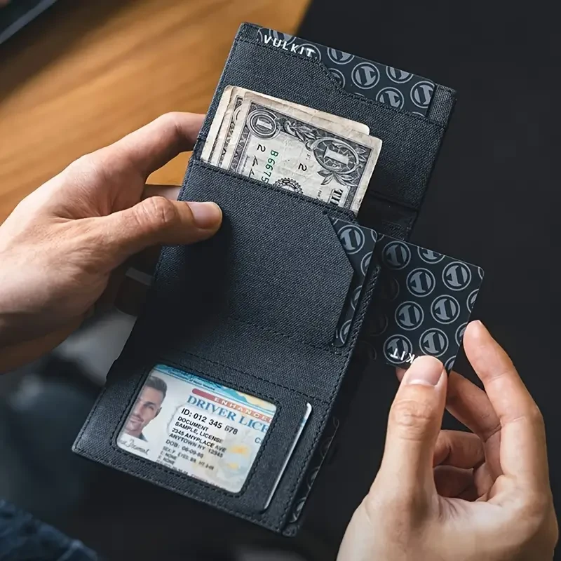 Men's Sleek Aluminum Pop-Up Card Wallet