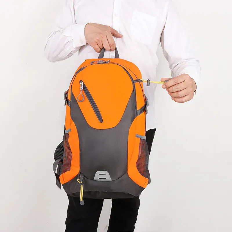 Color: Gold - 2024 New Outdoor Backpack Hiking Sports Mountaineering Bag Riding Backpack 40L Waterproof Backpack Leisure Travel Bag