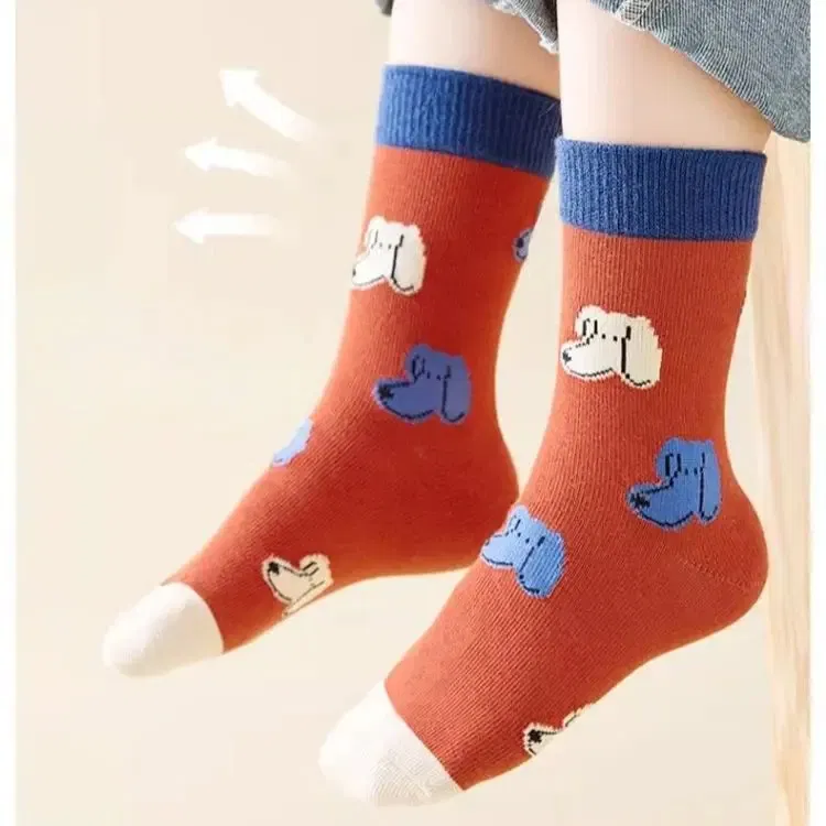 Color: black, Size: 4-6T - Autumn Children's Socks Little Big Boys Cotton Socks Baby Cartoon Pattern Medium Sock 5 Pairs/bag