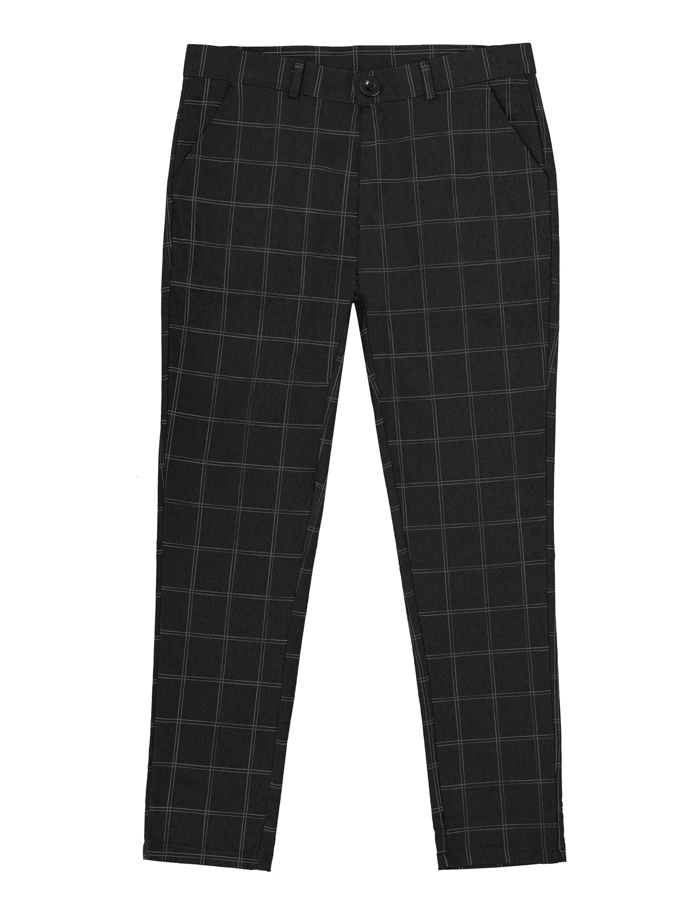 Color: green, Size: XS?€old?‰ - Checkered Fashion Europe and the United States Style Men's Pants Business Casual Travel Slim Pants Comfortable and Versatile