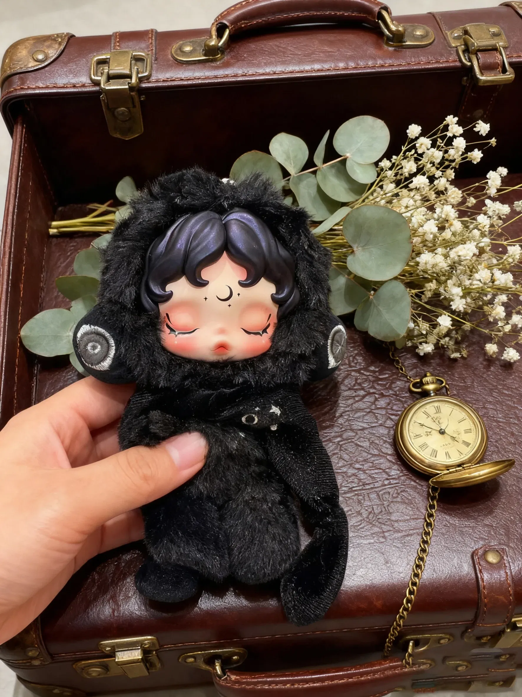 Color: Blue - POP MART SKULLPANDA YOU FOUND ME Plush Keychain Blind Box Cute Collectible Doll Pendant for Bags Surprise Gift for Fans?‹