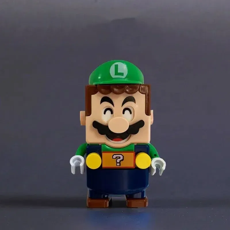 Color: WHITE - New Super Mario Bros Blocks Luigi Mini Buliding Blocks Action Toy Figures Assembly Toys Dolls Children Birthday Gifts