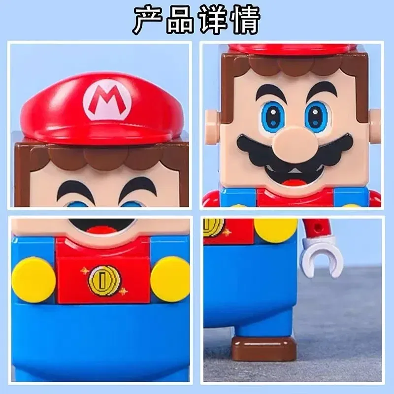 Color: WHITE - New Super Mario Bros Blocks Luigi Mini Buliding Blocks Action Toy Figures Assembly Toys Dolls Children Birthday Gifts