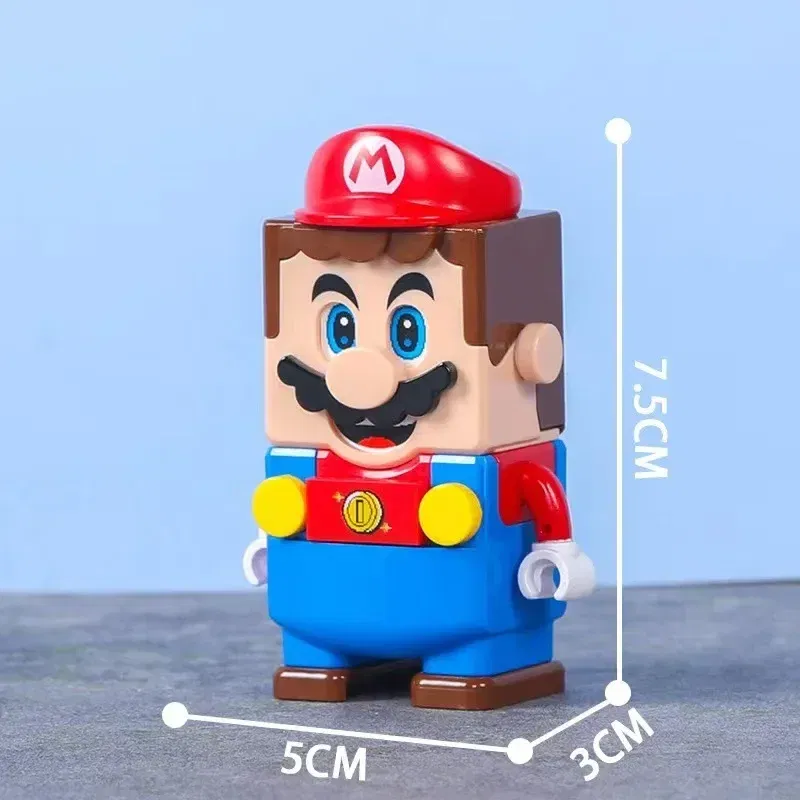 Color: WHITE - New Super Mario Bros Blocks Luigi Mini Buliding Blocks Action Toy Figures Assembly Toys Dolls Children Birthday Gifts