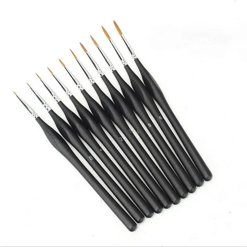Color: WHITE - 1pcs Soft Wolf Fur Paint Brushes Hook Line Pen Watercolor Painting Acrylic Watercolor Brush Art Supplies for Painting