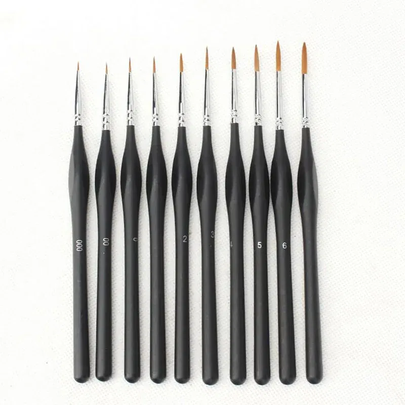 Color: WHITE - 1pcs Soft Wolf Fur Paint Brushes Hook Line Pen Watercolor Painting Acrylic Watercolor Brush Art Supplies for Painting