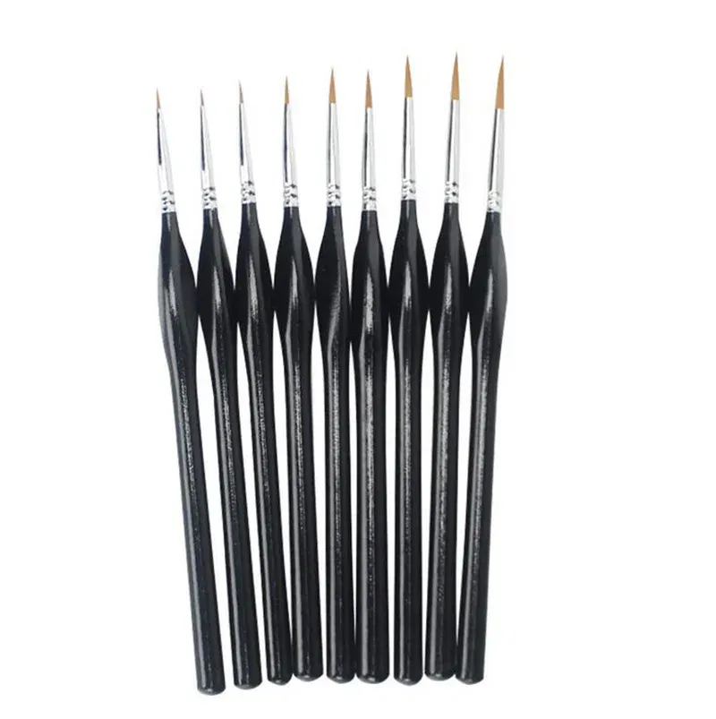 Color: WHITE - 1pcs Soft Wolf Fur Paint Brushes Hook Line Pen Watercolor Painting Acrylic Watercolor Brush Art Supplies for Painting