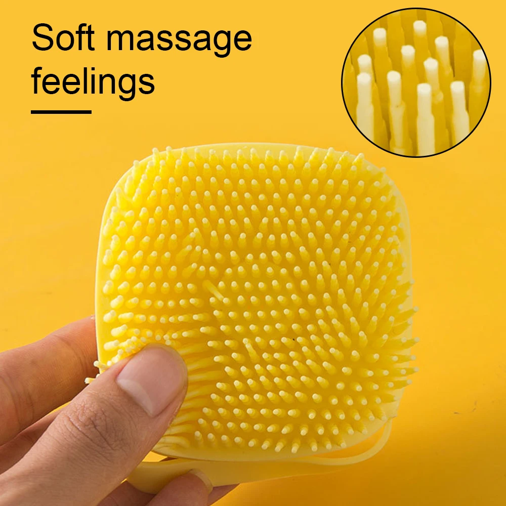 Color: Green - Pet Dog Shampoo Brush Cat Massage Comb Grooming Scrubber Brush for Bathing Soft Silicone Rubber Brushes Pet Shampoo Massager