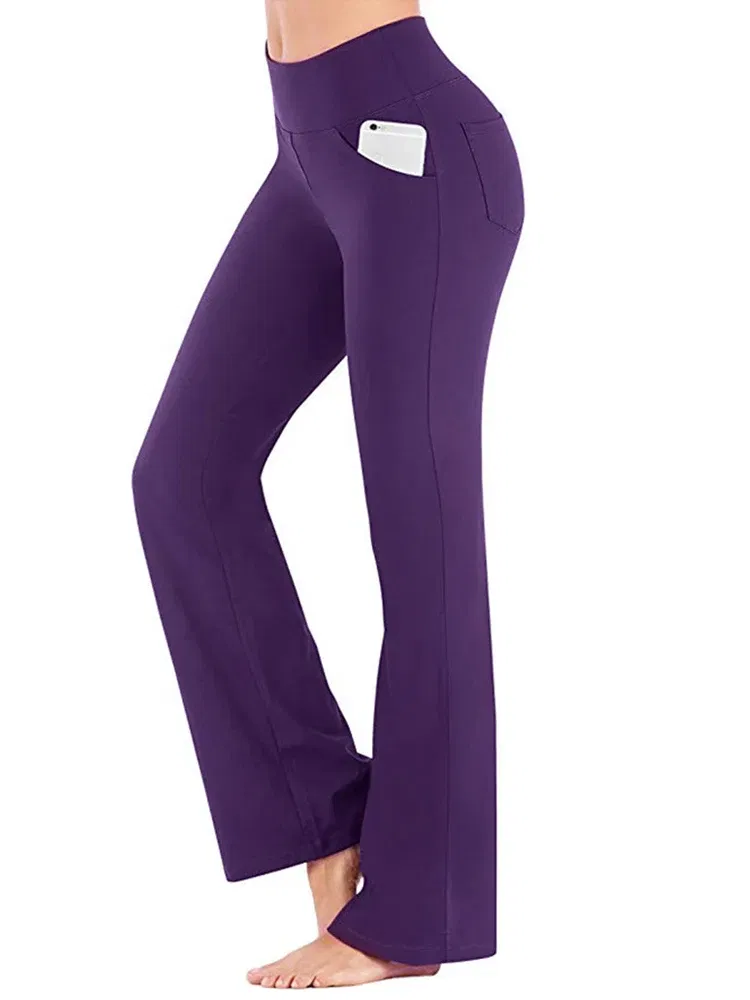 Color: black, Size: M - Ogilvy Mather Solid Elegant Female Lady Women's Legs Pants Palazzo Flared Wide Killer High Waist OL Ladies Career Long Trousers